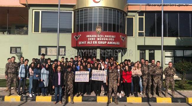 Aksaray'dan Ankara Özel Harekat şube müdürlüğüne anlamlı ziyaret