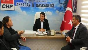 AKSARAY EMNİYET MÜDÜRÜ MURAT KOLCU CUMHURİYET HALK PARTİSİNİ ZİYARET ETTİ