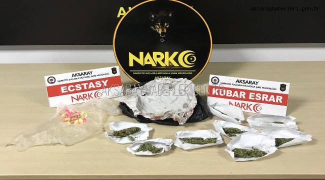 AKSARAY'DA 43 ADET EXTACY HAP VE ESRAR MADDESİ YAKALANDI