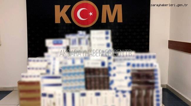 AKSARAY'DA BİR İŞ YERİNDE 1500 PAKET KAÇAK SİGARA ELE GEÇİRİLDİ