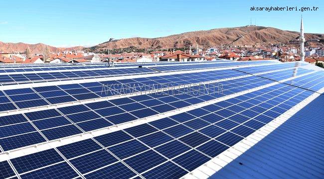 AKSARAY BELEDİYESİ GÜNEŞ ENERJİ SANTRALİ ÜRETİME BAŞLADI 