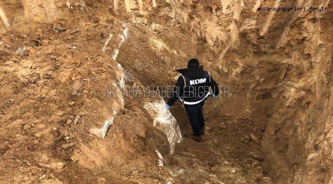 AKSARAY'DA KAÇAK KAZI YAPARAK DEFİNE ARAYAN 11 KİŞİ SUÇÜSTÜ YAKALANDI