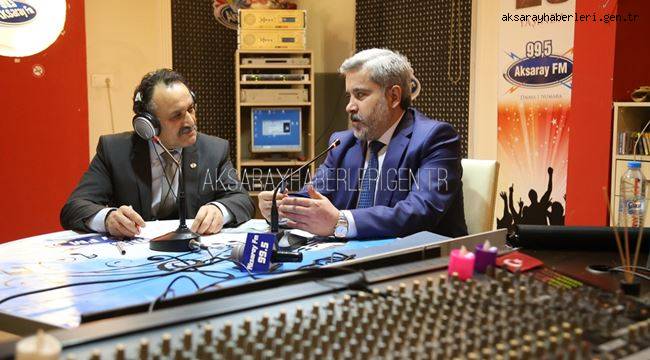 ASÜ REKTÖRÜ ŞAHİN, AKSARAY FM CANLI YAYININA KONUK OLDU