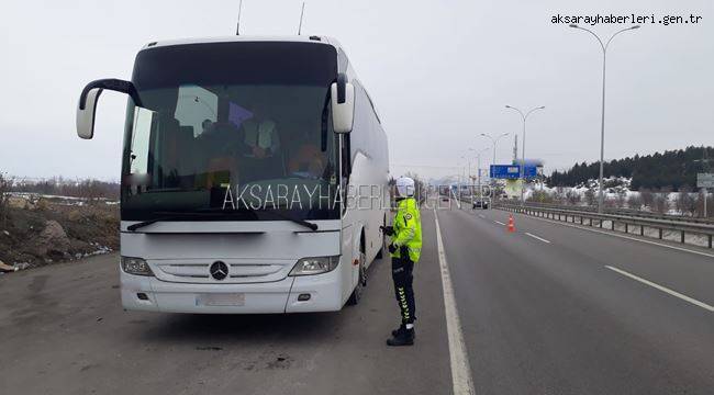 ŞEHİRLERARASI YOLCU OTOBÜSLERİ DENETLENDİ, ALLAH'A EMANET GİDİYORUZ