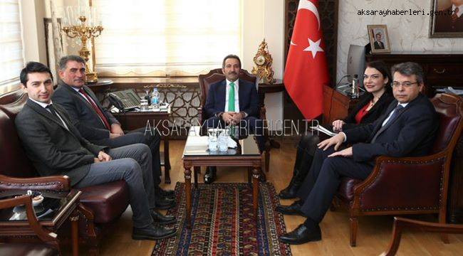 AKSARAY DAKİ SANAYİ KURULUŞLARININ YÖNETİCİLERİNDEN VALİ ALİ MANTI’YA ZİYARET