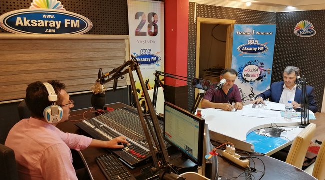 DEMİRYOLU MÜJDESİ VEREN ALTINSOY  AKSARAY FM RADYOSUNDA KONUK OLDU