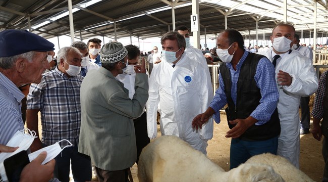 VALİ HAMZA AYDOĞDU AKSARAY HAYVAN PAZARINDA DENETİM VE İNCELEMELERDE BULUNDU