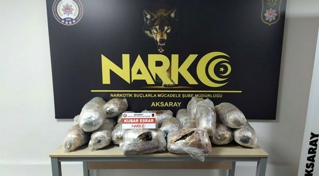 AKSARAY'DA 42 KİLO 980 GRAM ESRAR ELEGEÇİRİLDİ