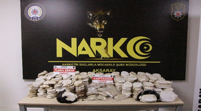 AKSARAY POLİSİNDEN BÜYÜK UYUŞTURUCU OPERASYONU