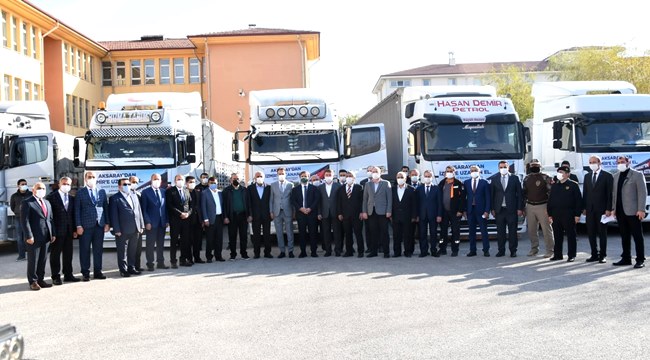 AKSARAY'DAN İZMİR'E UZANAN KARDEŞ ELİ, YARDIMLAR YOLA ÇIKTI