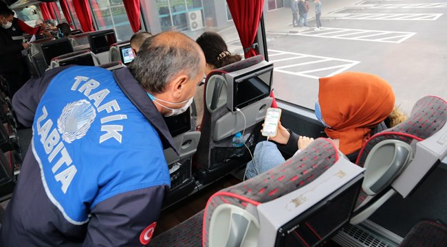 AKSARAY ŞEHİRLERARASI OTOBÜS TERMİNALİNDE HES KODU DENETİMİ