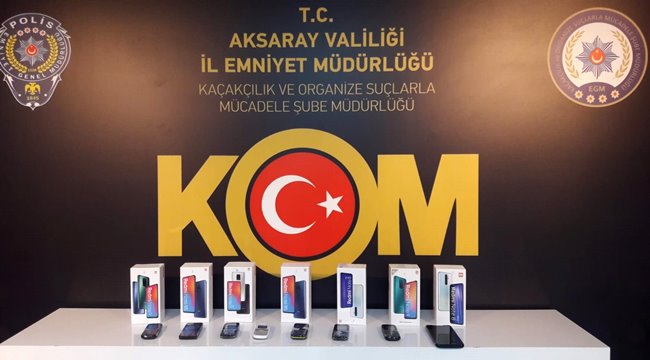 AKSARAY'DA KAÇAK TELEFON VE TÜTÜN OPERASYONU