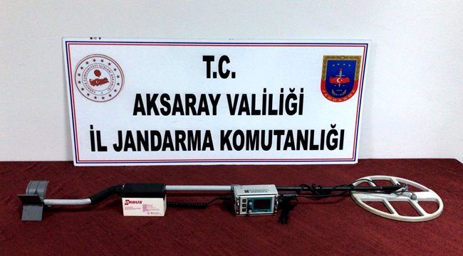 AKSARAY JANDARMASI ORTAKÖY İLÇESİNDE DEFİNECİLERİ SUÇÜSTÜ YAKALADI