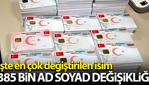 2017'den bugüne kadar 260 bin 157 kişi soyadını, 124 bin 32 kişi ise ismini düzeltti