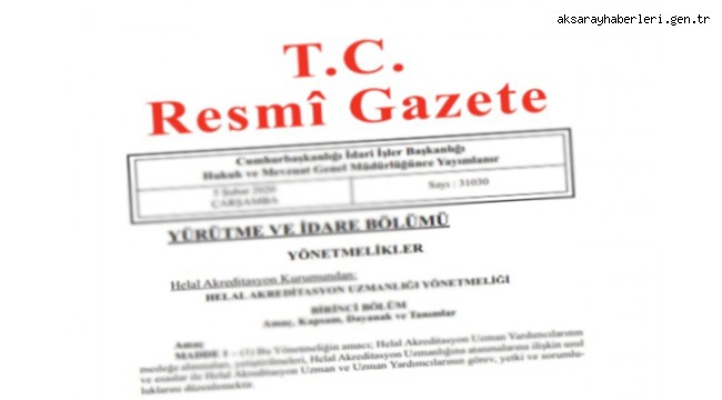 Resmi gazete başlıkları