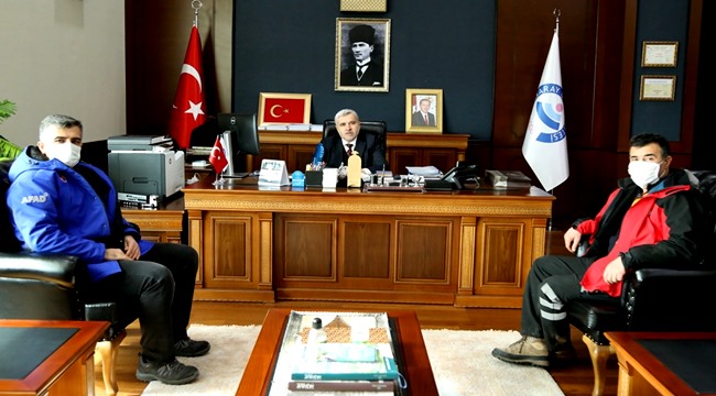 AFAD MÜDÜRÜ TÜRKMEN, REKTÖR ŞAHİN’İ ZİYARET ETTİ