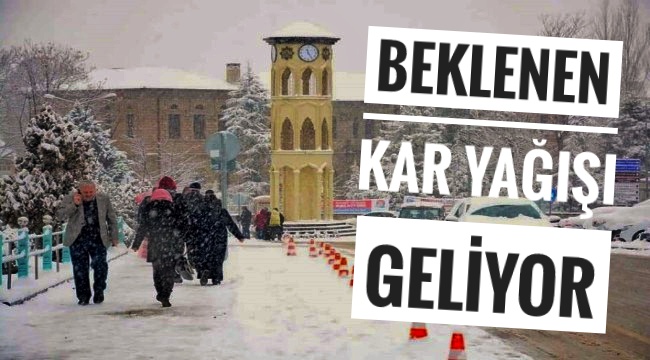 AKSARAY'A BEKLENEN KAR YAĞIŞI YARINDAN İTİBAREN GELİYOR