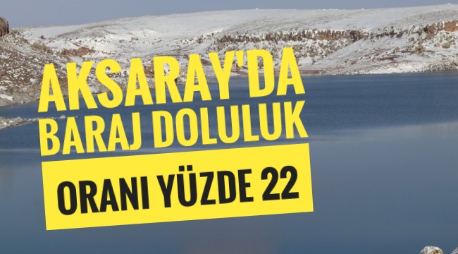 AKSARAY'DA BARAJ DOLULUK ORANI YÜZDE 22 CİVARINDA