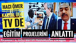 Hacı Ömer Kartal Ülke TV de eğitim projelerini Anlattı 
