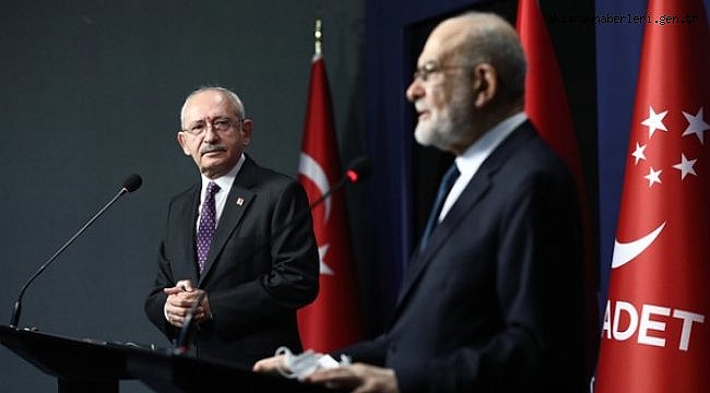 Kılıçdaroğlu, Saadet Partisi Genel Başkanı Temel Karamollaoğlu'nu ziyaret etti