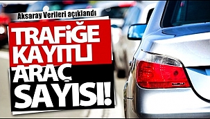 AKSARAY'DA TRAFİĞE KAYITLI ARAÇ SAYISI ŞUBAT AYI SONU İTİBARIYLA 131665 OLDU