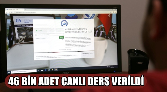 ASÜ’DE GÜZ DÖNEMİNDE 46 BİN ADET CANLI DERS VERİLDİ
