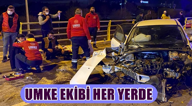 KONYA’DAKİ KAZADA YARALILARA İLK MÜDAHALEYİ AKSARAY EKİBİ YAPTI