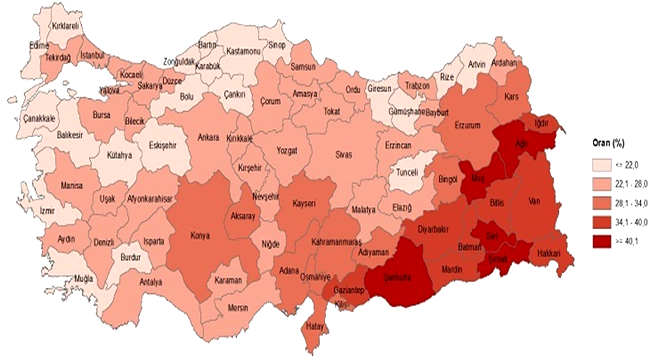 AKSARAY'DA ÇOCUK NÜFUSU ORANI %29,2 OLDU