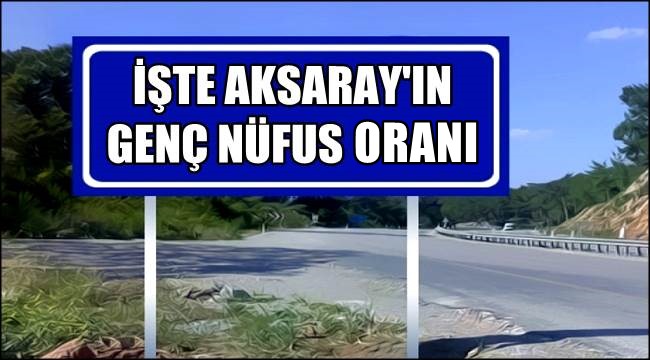 AKSARAY'DA GENÇ NÜFUSÜN ORANI %16,7 OLARAK HESAPLANDI