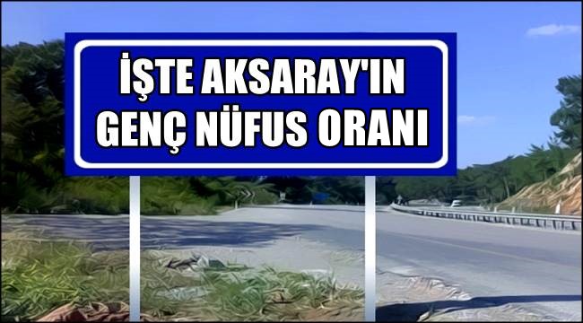 AKSARAY'DA GENÇ NÜFUSÜN ORANI %16,7 OLARAK HESAPLANDI 