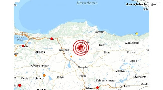 Çorum'da deprem