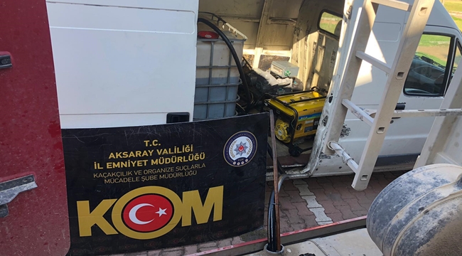 AKSARAY'DA 1500 LİTRE KAÇAK AKARYAKIT ELE GEÇİRİLDİ