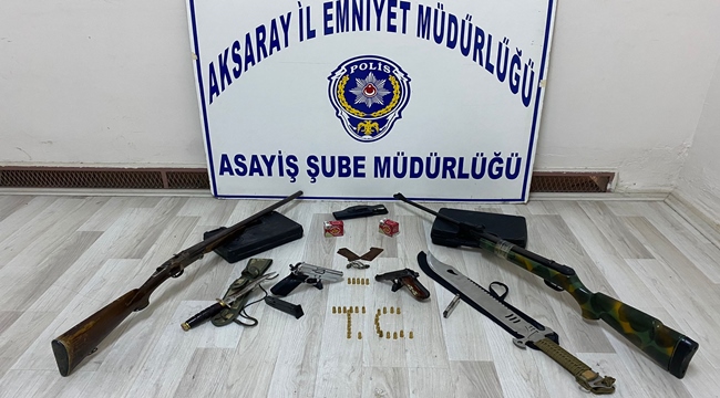 AKSARAY'DA DÜĞÜNDE HAVAYA ATEŞ EDERKEN 1 KİŞİYİ YARALAYAN ŞAHIS YAKALANDI