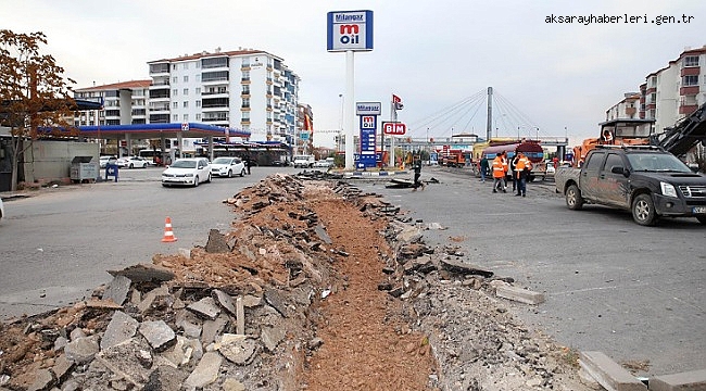 AKSARAY KARAYOLUNDAN ‘’ŞEHRİN GİRİŞİ ‘’ İÇİN  İLK KAZMA VURULDU