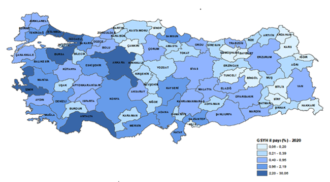 AKSARAY'DA 2020 YILI KİŞİ BAŞINA GAYRİSAFİ YURT İÇİ HASILA 48 513 TL OLDU 