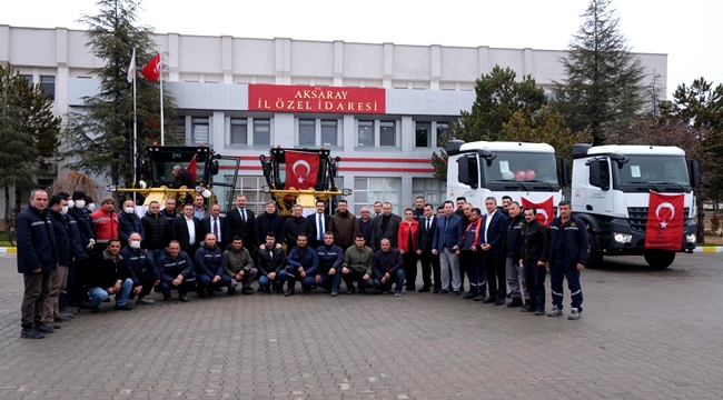 AKSARAY İL ÖZEL İDARESİ YENİ HİZMET ARAÇLARINI TESLİM ALDI