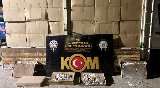 AKSARAY'DA 2.800.000 ADET DOLDURULMUŞ MAKARON ELE GEÇİRİLDİ