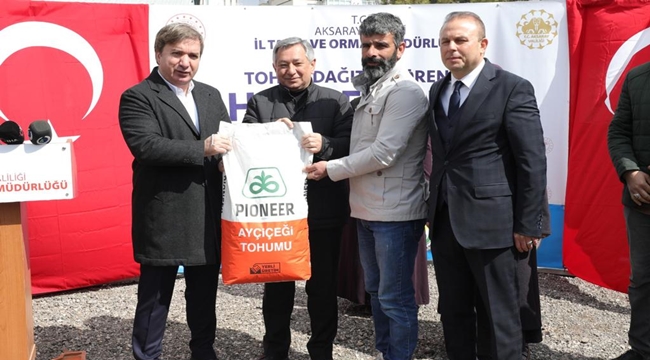 AKSARAY'DA 647 ÇİFTÇİYE 80 TON TOHUM DAĞITILDI 