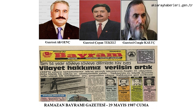 BAYRAM GAZETESİYLE GELEN VİLAYET!!!