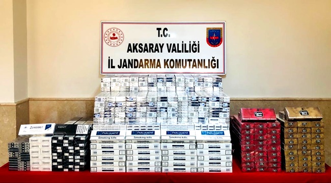 AKSARAY'DA 6160 PAKET KAÇAK SİGARA ELEGEÇİRİLDİ