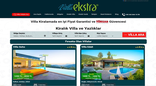 Profesyonel Kiralık Villa Faaliyetleri