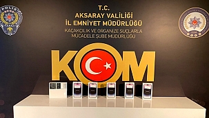 AKSARAY'DA GÜMRÜK DEĞERİ 600 BİN TL OLAN 2 ADET TELEFON ELE GEÇİRİLDİ