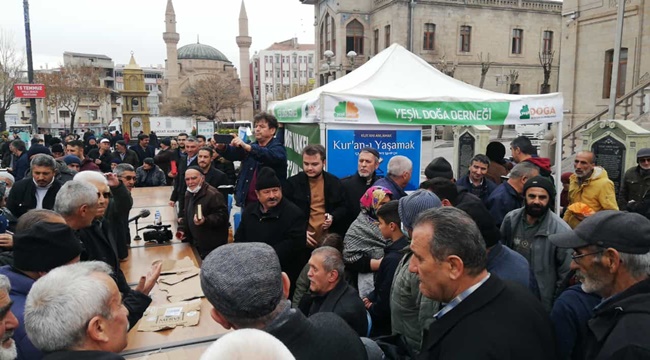 AKSARAY KUR'ANI KERİMİN YAKILMASINA TEPKİ İÇİN KUR'AN OKUTULDU