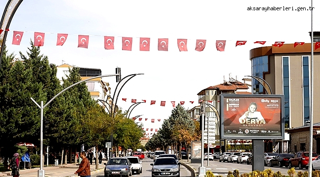 AKSARAY BELEDİYESİ CADDE VE SOKAKLARI TÜRK BAYRAKLARI İLE DONATIYOR