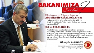 AK PARTİ AKSARAY MİLLETVEKİLİ ALTINSOY'DAN BEKLENEN TREN İHALESİ MÜJDESİ!!! 