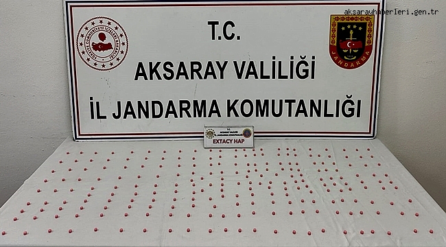 AKSARAY'DA 234 ADET EXTACY UYUŞTURUCU HAP ELE GEÇİRİLDİ