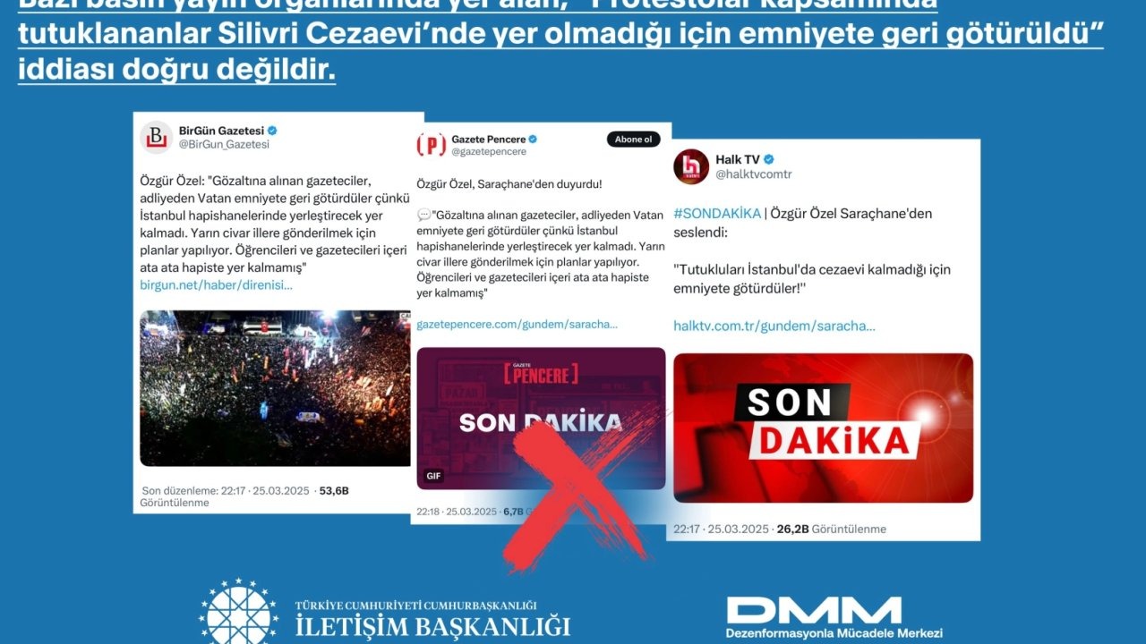Silivri'de tutuklulara yer kalmadığı iddialarına İletişim'den yanıt