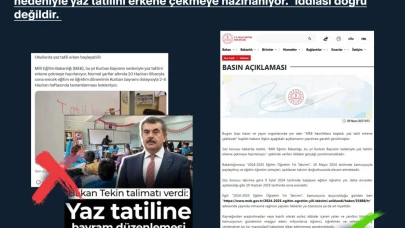 MEB : Yaz tatili erkene çekilmedi!