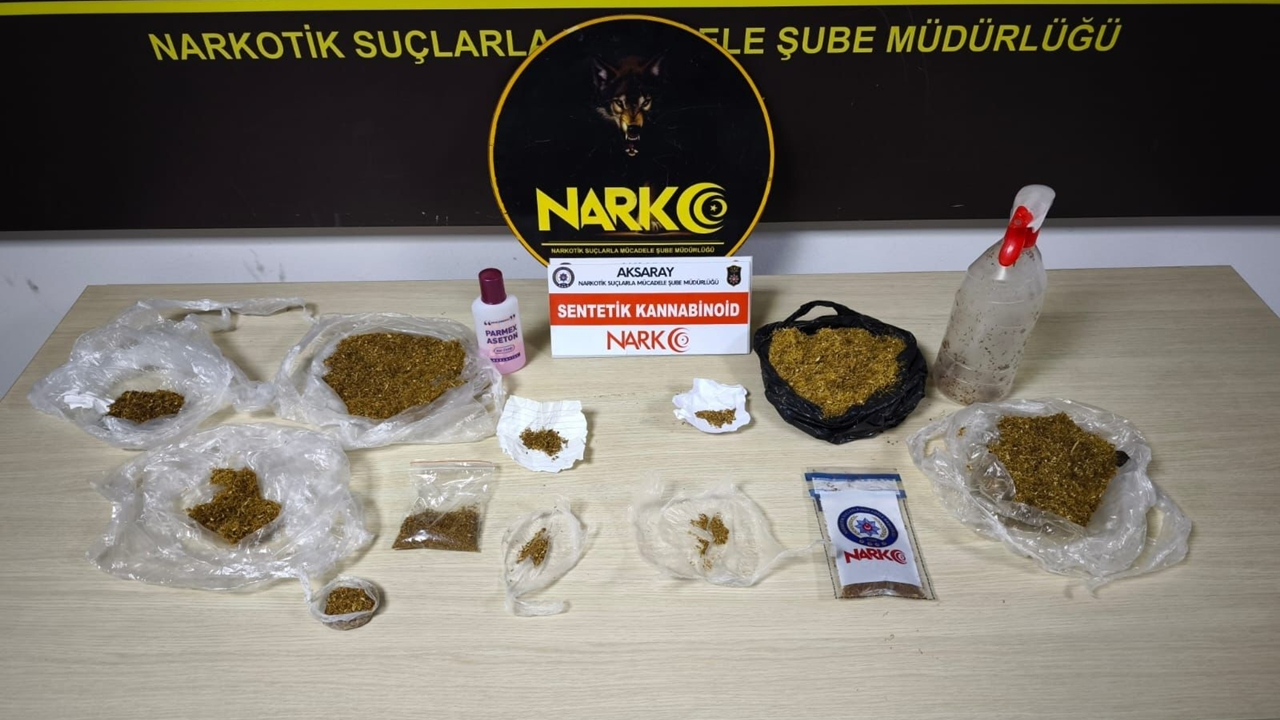 Aksaray'da Yapılan Operasyonda Sentetik uyuşturucu ele geçirildi