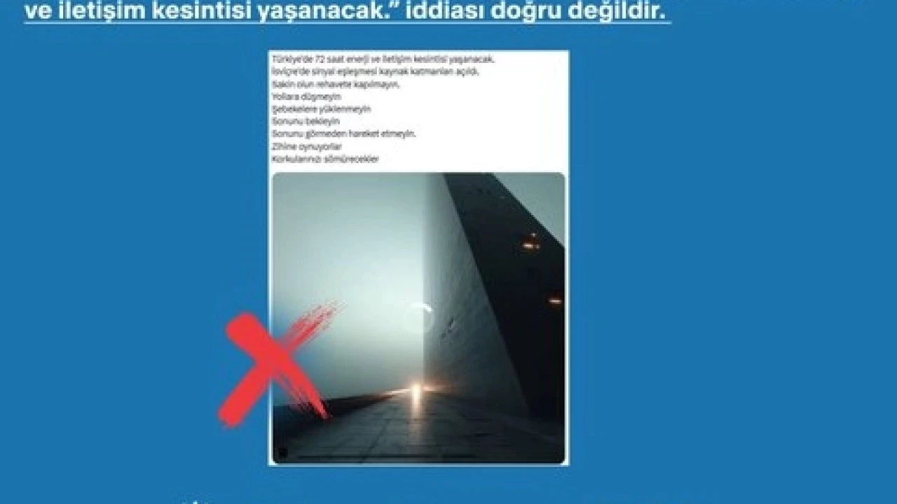 DMM'den, "enerji ve iletişim kesintisi yaşanacak" iddiasını yanıt!